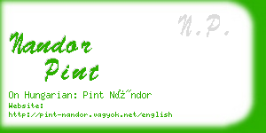 nandor pint business card